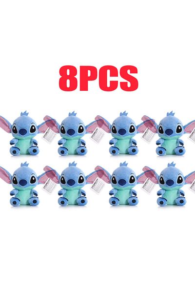 Choice 20cm-a-8pcs Stitch Stuffed Plush Models Cartoon Stuffed Plush Dolls Anime Plush Baby Toys Kawaii Kid