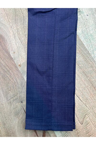 WKM Чоловічі літні штани Slim Fit з еластичною талією, довжиною до щиколотки, з картатої тканини