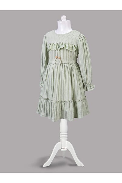 Cherrys Bebek FİTİLLİ BÜRÜMCÜK KIZ ÇOCUK ELBİSE