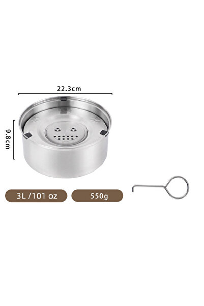 Choice مجموعة واحدة من أوعية 3 لتر 1 لتر/3 لتر/5.6 لتر من الفولاذ المقاوم للص...