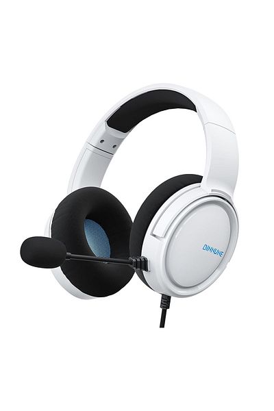 Choice White BINNUNE BG02 Gaming Headset With Mic For PS4 PS5 Xbox Series Xbox One PC Switch Wired Gaming H