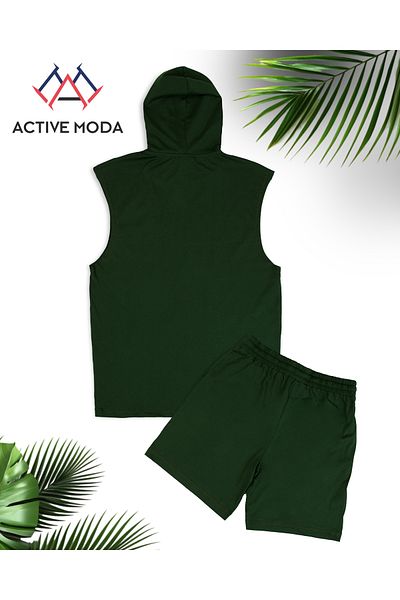 ACTIVE MODA - تي شيرت نسائي مطبوع بأكمام قصيرة - طقم شورت مكون من قطعتين مقاس كبير