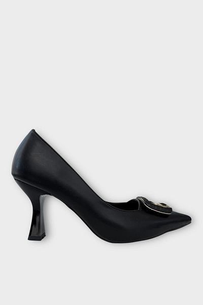 Liger Pantofi cu toc de 8 cm pentru femei |   NEGRU-AUR