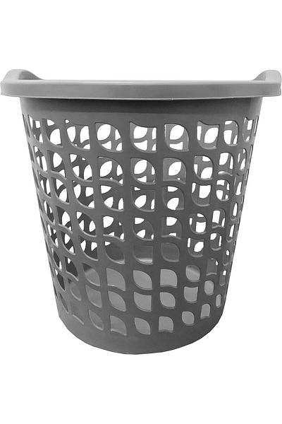 COOYA Laundry Hamper, Round Plastic with Handle, Essential for House, Dirty Clothes Basket