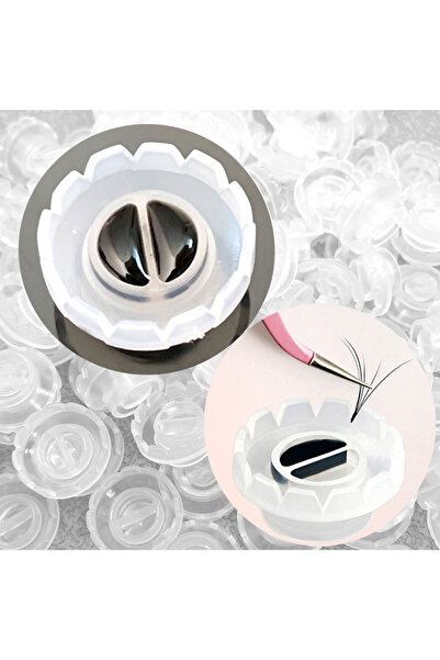 Choice 100pcs 100Pcs Wholesale Disposable Eyelash Glue Fan Cup Rings Holder C...