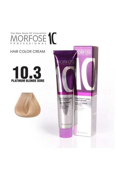 Morfose Morfose 10 Hair Color Cream with Argan Oil 100ml - Gleaming Platinum Blonde Dor