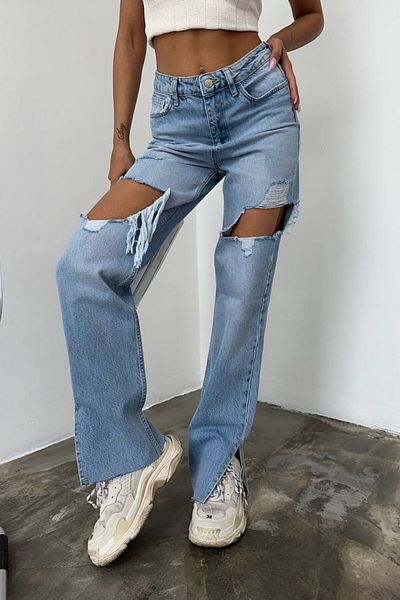 Joana Blugi Mom Fit Albastri Madeleine
