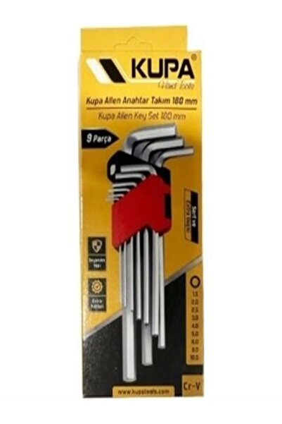 Kupa طقم ألين طويل 9 قطع مم (1.5-10)