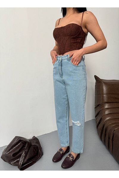Joana Blugi Mom Fit Albastri Josephine