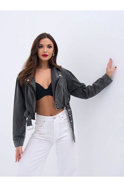 Butik 6695 Denim Jacket-Black
