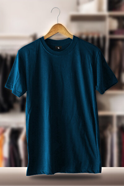 CC STORE Βαμβακερό μπλουζάκι Indigo με 3 νήματα, απλό, χωρίς στάμπα