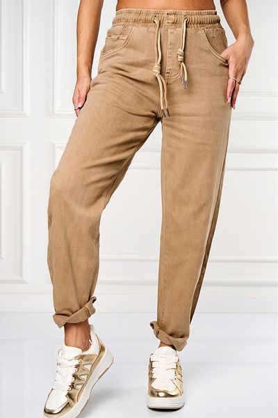Joana Women's Mom Fit Khaki Jeans Kenlei