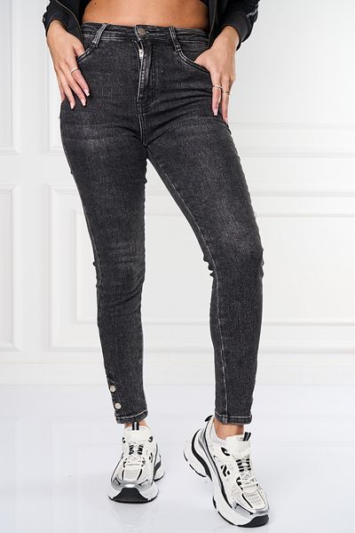 Joana Azalya Women's Skinny Fit Black Jeans