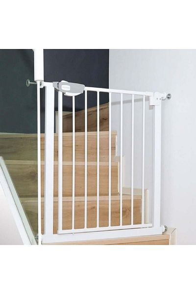 Empria Poarta Siguranta Copii Cu Inchidere Tripla, Latime Reglabila Intre 65-74 Cm, Inaltime 78 Cm, Alb