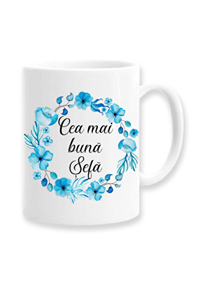 OEM Cană albă personalizată „cel mai bun șef”, Inovatix®. 330ml