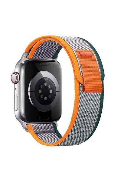 Generic Trail Loop Watch Band Strap For Ultra 49mm / 45mm / 44mm / 42mm | Orange / Gray