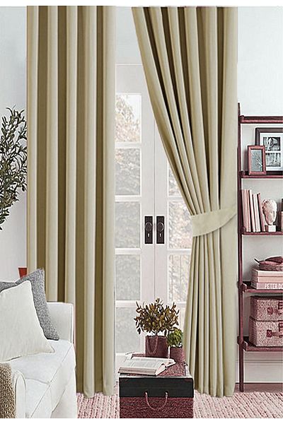 farbateks Beige Mink Thick Sunshade Blackout Blackening Background Curtain Flat Planting