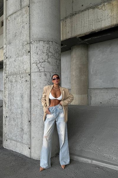 Joana Blugi Dam Oversize Albastri Loretta