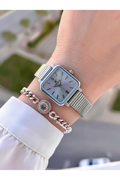 Daniel Klein Steel Cord Square Case 2 Years Warranty + Bracelet Women's Watch