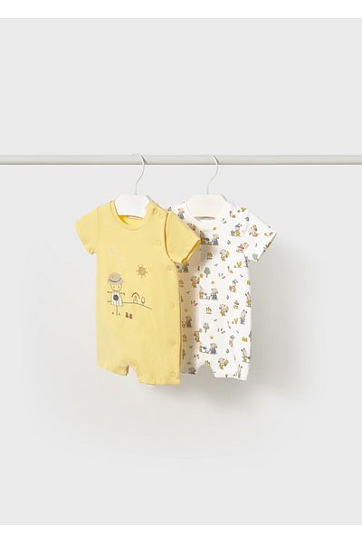 MAYORAL Set of 2 Short Newborn Rompers