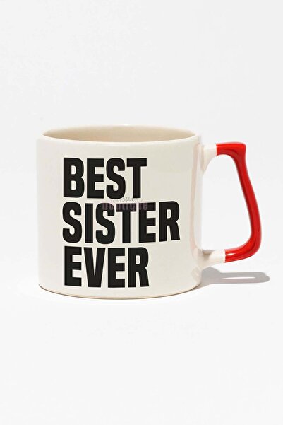 qoeuyl boutique Best Sister Ever Sister Sister Friend Gift White Printed Mode...