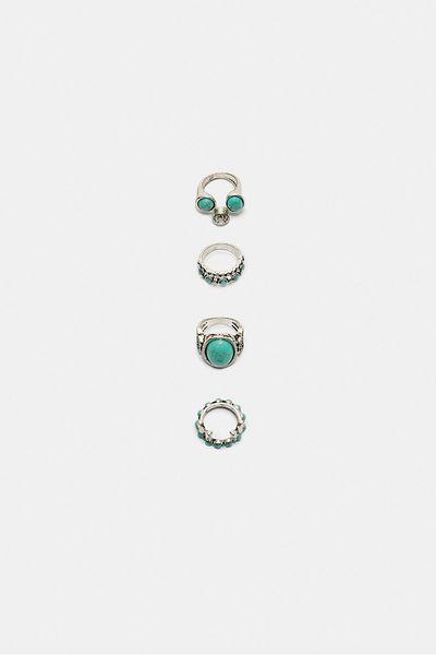 Stradivarius Set of 6 contrast rings