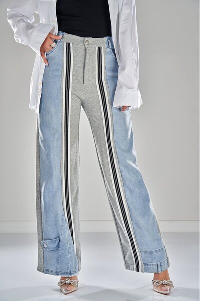 Joana Γυναικείο τζιν oversize γκρι Dannie