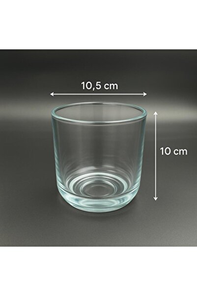 BEBÜTO Bebüto Şeffaf Cam Mumluk 10.5 X 10