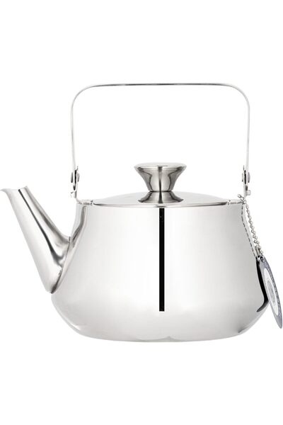 Generic Stainless steel teapot with comfortable handle and distinctive spout ...