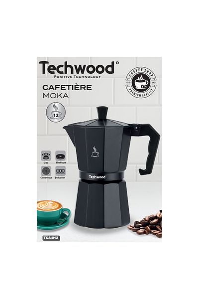 Techwood Moka coffee maker for gas stove Techwood TCA-012, all types of heat source