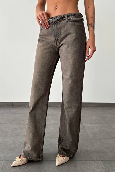 Joana Τζιν κανονικής εφαρμογής γκρι Leilany