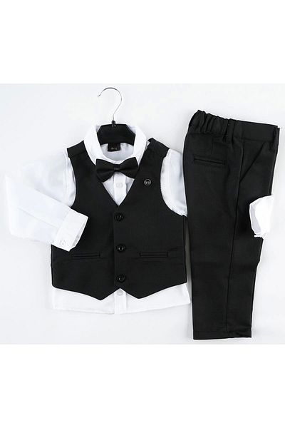 Mc Emirix Kids Wear Solid Color Vest Suit