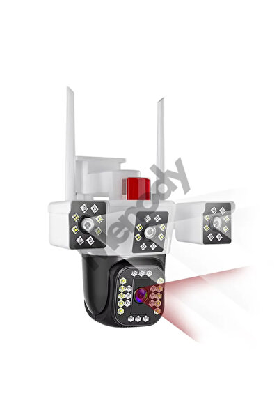 menody Orijinal 3 Kameralı Wifi Güvenlik Kamerası 9mp Ptz Akıllı Kamera Mikro...