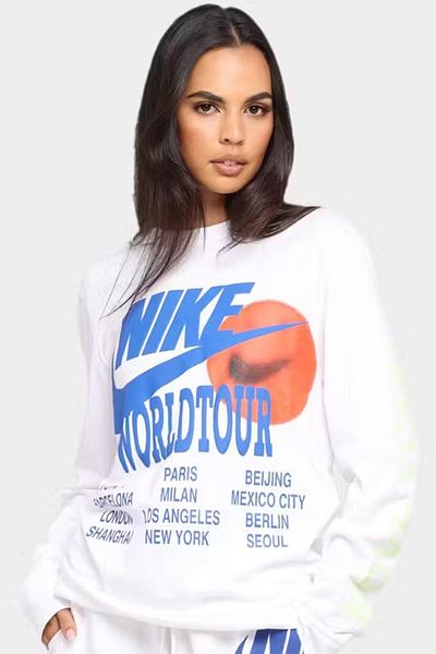 Nike World Tour 2 Unisex εμπριμέ αντανακλαστικό φούτερ - Plus Size, Μακρύ μανίκι