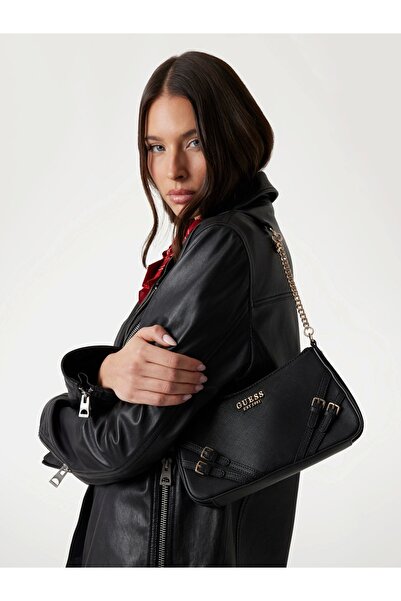 Guess BRAMINA TOP ZIP SHOULDER fekete női válltáska HWZG9636180-BLA