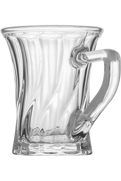 ALSAIF 6-pieces Of Glass Tea Cups, Handles Are Easy To Hold, Clear