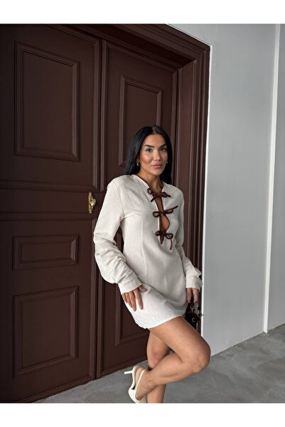 Joana Γυναικεία Μπεζ Φορέματα Lillian