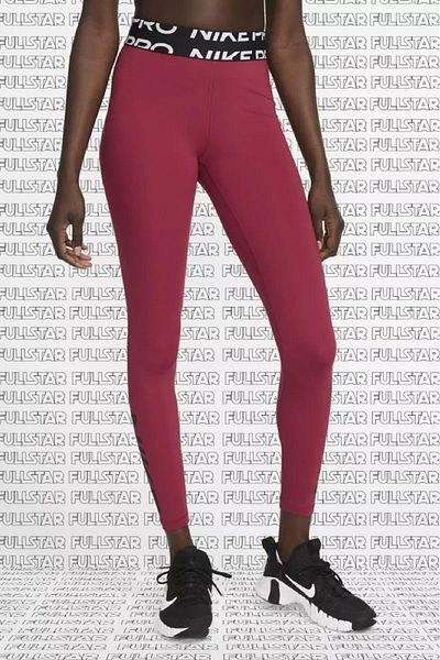 Nike Leggings grafice Bordo Pro Mid Rise - Leggings de ridicare