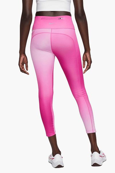 Nike Γυναικείο κολάν για τρέξιμο Fast Normal Bellied 7/8 Color Gradient με τσέπες ροζ