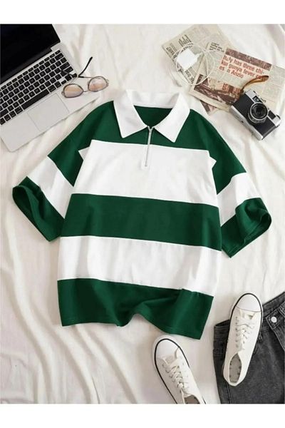S&A DESIGN Νέα σεζόν Unisex μπλουζάκι με γιακά πόλο με φερμουάρ και μεγάλο μέγεθος