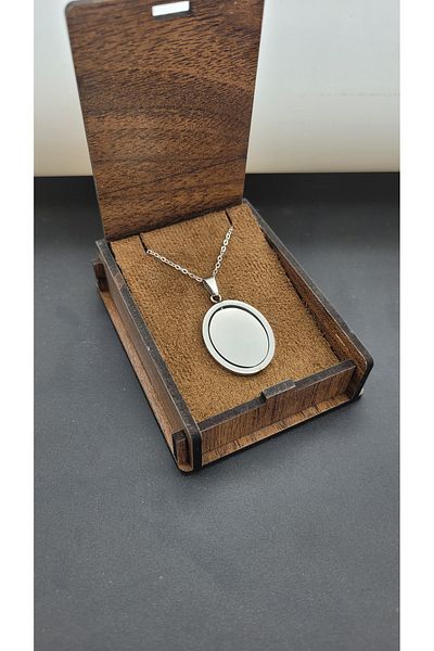 Satürn Silver Kuyumculuk Double-Way Steel Ayetel Kursi and Evil Eye Necklace - Written