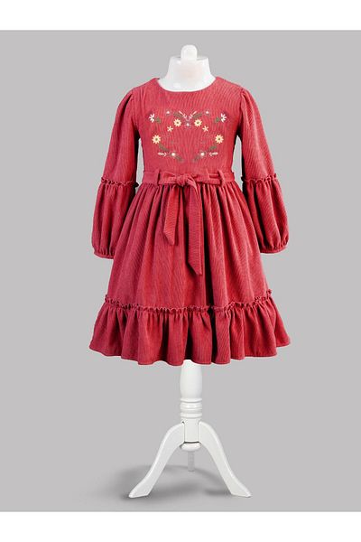 Cherrys Bebek Embroidered Girl's Dress