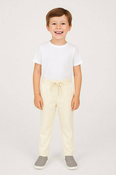 DUBAİ ÇOCUK Παντελόνι Jogger για αγόρια/κορίτσια με ελαστική μέση μαύρο / κρεμ