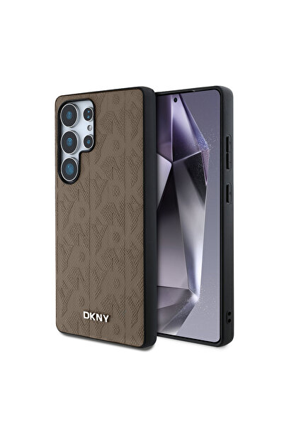 Dkny Galaxy S25 Ultra Kılıf DKNY Lisanslı Magnetik PU Deri Grid Pattern Kapak...