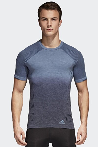 adidas Синя футболка з вовняним низом, фарбована в масляній фарбі