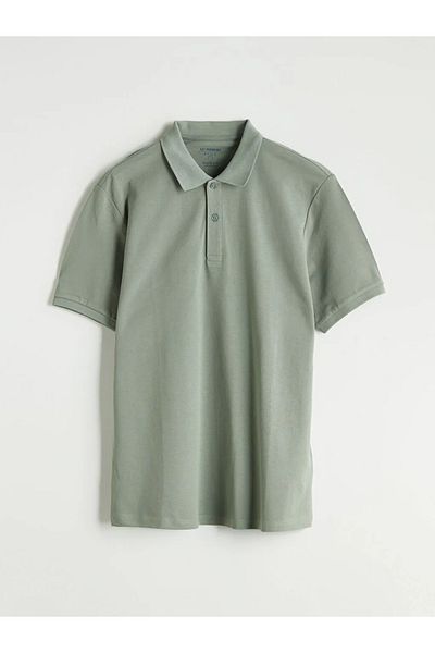 LC Waikiki Ανδρικό μπλουζάκι LCWAIKIKI Classic Khaki Polo με κοντό μανίκι Pique