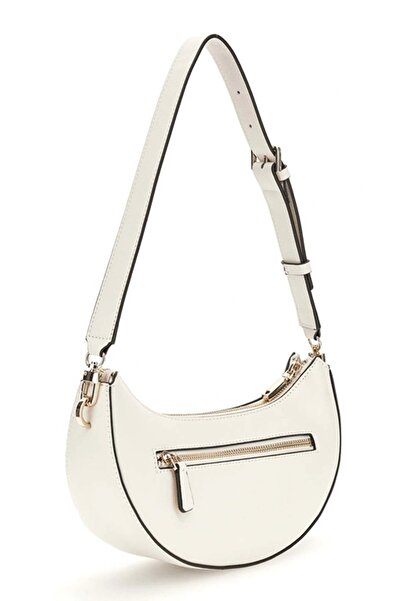 Guess Nastra Top Zip Shoulder Bag Women's White Shoulder Bag Hwbg9637170-Off