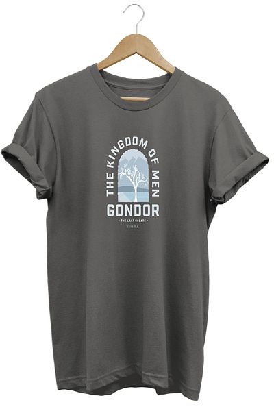 remonz Lotr Lord of the Rings Gondor με εμπριμέ κοντομάνικο βαμβακερό μπλουζάκι με λαιμόκοψη