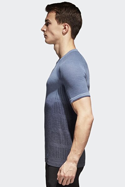 adidas Синя футболка з вовняним низом, фарбована в масляній фарбі