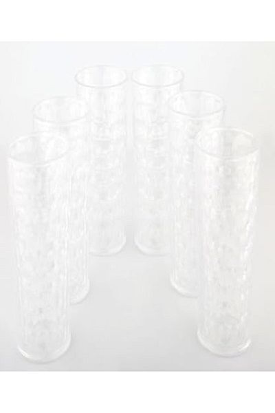 ALSAIF Luxury Acrylic Water Glasses Set By Al Saif, 6 Pieces, Transparent